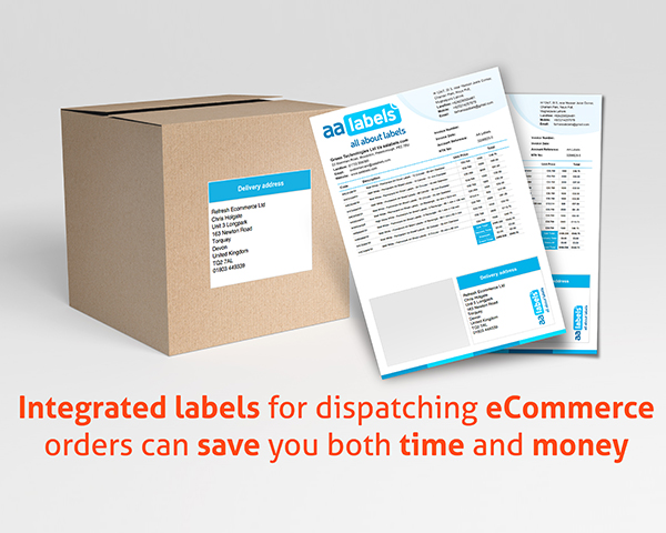 Integrated labels for e commerce orders