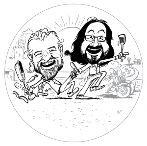 Hairy Bikers adhesive label design progress Hairy Bikers adhesive label design progress