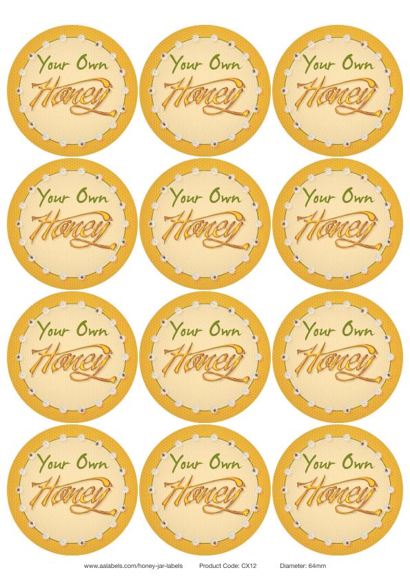 "Ode to the Honey Bee" Lid Labels