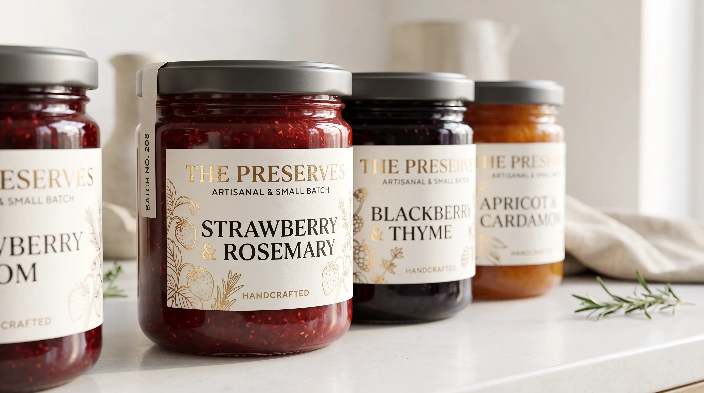 Preparing Labels for Homemade Jam Jars for Fêtes and Product Launches