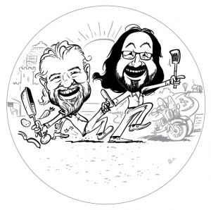 Hairy Bikers adhesive label design progress Hairy Bikers adhesive label design progress