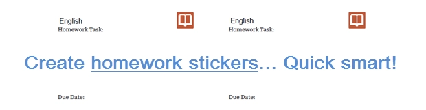 Create Homework Stickers in a Flash