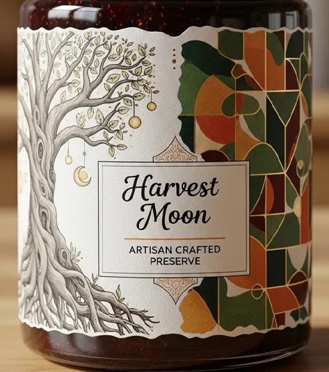 Match label size and shape to the jar