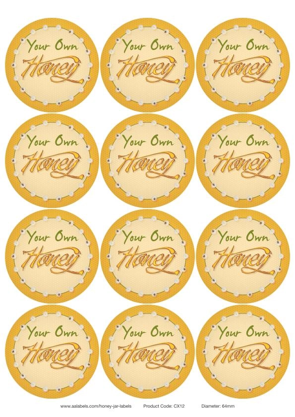 "Ode to the Honey Bee" Lid Labels