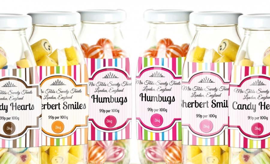 Sweet jar labels hero shot