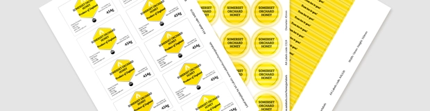 Blog | Print templates | Honey jar label template set curved ...
