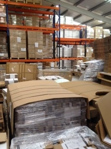 Products in warehouse ready for shipping product in warehouse