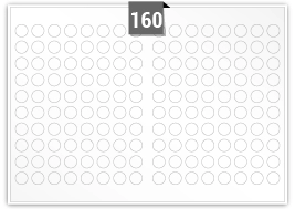 160 Circular Label per A3 sheet 