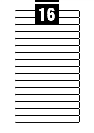 16 Rectangle Labels per A4 sheet 