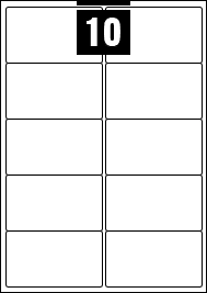 10 Rectangle Labels per A4 sheet 