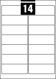 14 Rectangle Labels per A4 sheet 