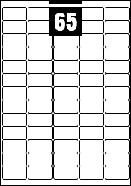 65 Rectangle Labels per A4 sheet 