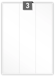 3 Rectangle Labels per A4 sheet 