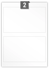 2 étiquettes rectangulaires par feuille -  200 mm x 120 mm