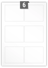 6 Rectangle Labels per A4 sheet 
