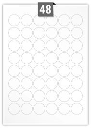 48 Circular Labels per A4 sheet 