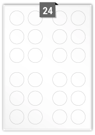 24 Circular Labels per A4 sheet 