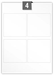 4 Square Labels per A4 sheet 