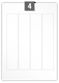 4 Rectangle Labels per A4 sheet 