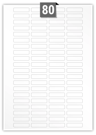80 étiquettes rectangulaires par feuille -  38 mm x 9 mm