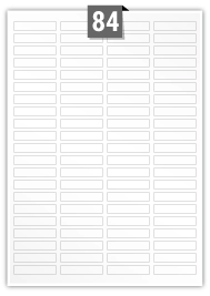 84 étiquettes rectangulaires par feuille -  46 mm x 11.1 mm