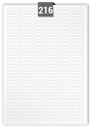 216 Rectangle Labels per A4 sheet 