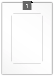 1 étiquette rectangulaires par feuille -  132 mm x 212 mm