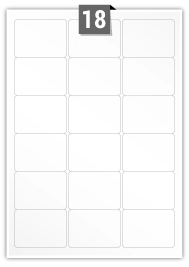 18 Rectangle Labels per A4 sheet 