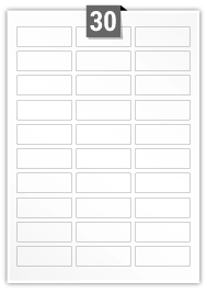 30 Rectangle Labels per A4 sheet 