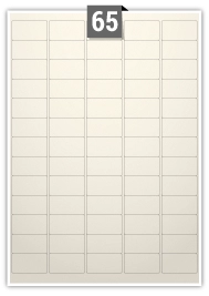 65 Rectangular Labels on an A4 Sheet | 38.1mm x 21.2mm | T45