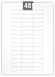 48 Rectangle Labels per A4 sheet 