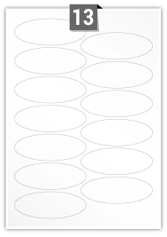13 Oval Labels per A4 sheet 