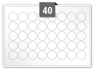 40 Circular Label per A5 sheet 