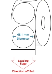 68.1 mm Circle Roll Labels
