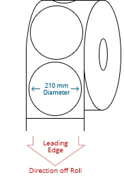 210 mm Circle Roll Labels