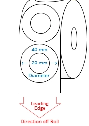 40 (20) mm Circle Roll Labels