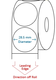 28.5 mm Circle Roll Labels