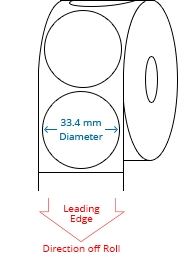 33.4 mm Circle Roll Labels