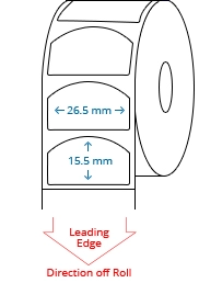 26.5 mm x 15.5 mm Roll Labels