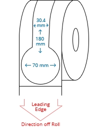 70 mm x 180 mm Roll Labels