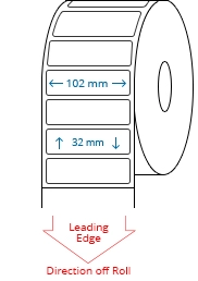 102 mm x 32 mm Roll Labels