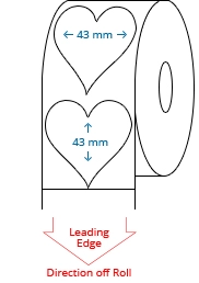 43 mm x 43 mm Roll Labels