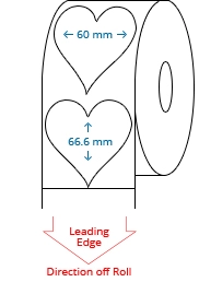 60 mm x 66.6 mm Roll Labels