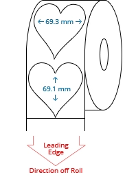 69.3 mm x 69.1 mm Roll Labels