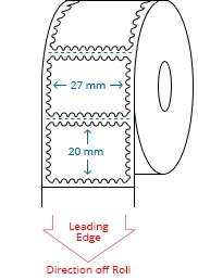 27 mm x 20 mm Roll Labels