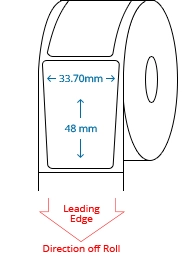 33.70 mm x 48 mm Roll Labels