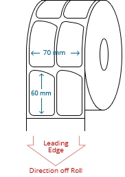 70 mm x 60 mm Roll Labels