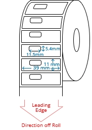 39 mm x 11 mm Roll Labels