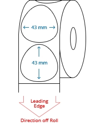 43 mm x 43 mm Roll Labels