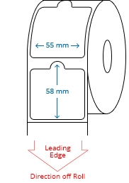 55 mm x 58 mm Roll Labels